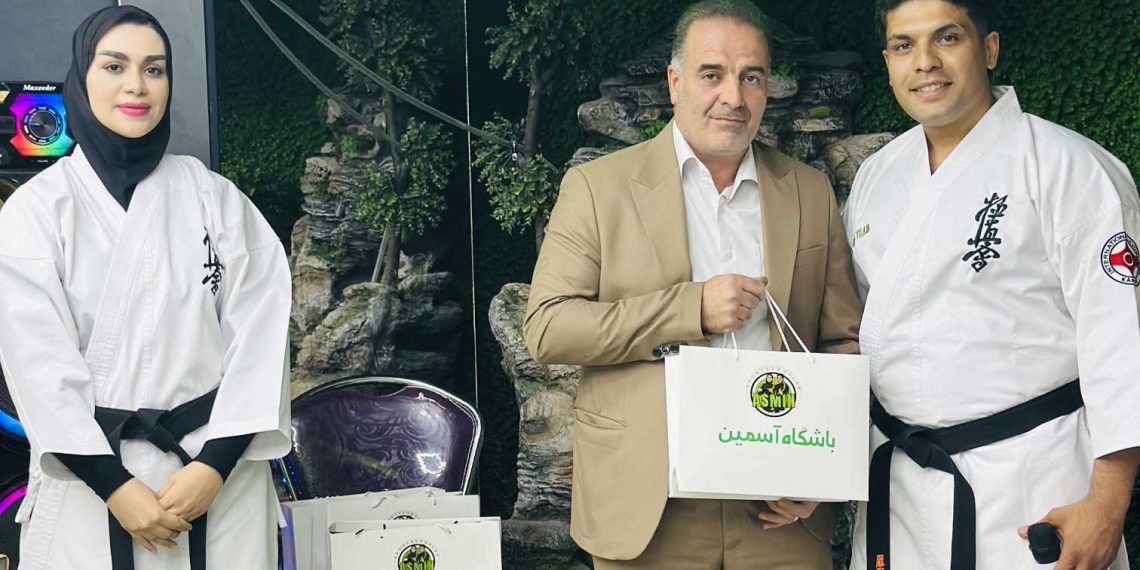 درخشش زوج قهرمان پاکدشت؛ ارتقای درجه شیهان ابراهیمی و مصطفی‌لو با حضور بزرگان کاراته کشور