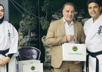 درخشش زوج قهرمان پاکدشت؛ ارتقای درجه شیهان ابراهیمی و مصطفی‌لو با حضور بزرگان کاراته کشور